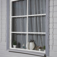 Гирлянда «Водопад» 2 × 1.5 м, IP44, прозрачная нить, 400 LED, свечение синее, 8 комбинаций режимов, 220 В Гирлянда «Водопад» 2 × 1.5 м, IP44, прозрачная нить, 400 LED, свечение синее, 8 комбинаций режимов, 220 В