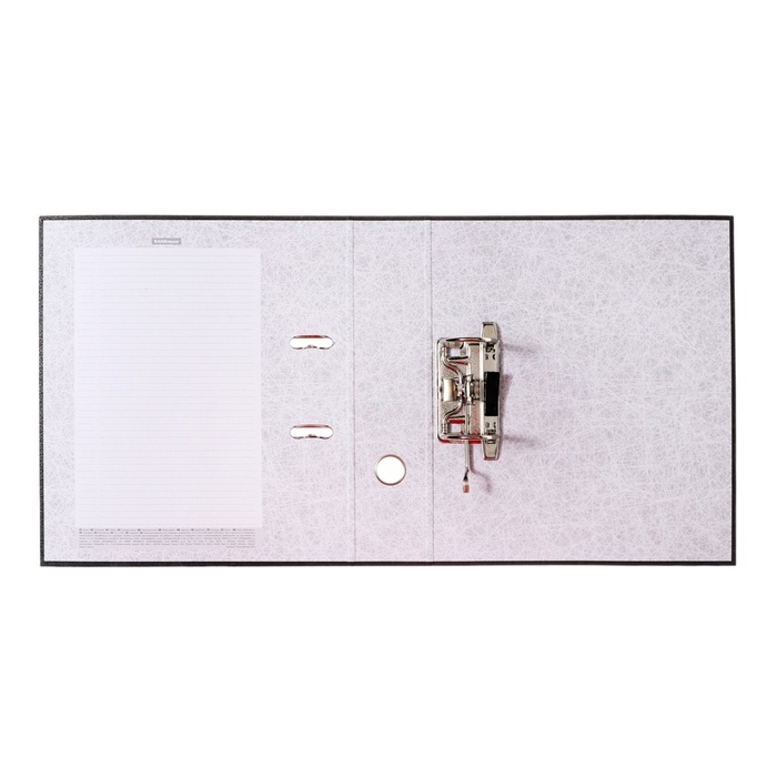 Папка-регистратор А4, 70 мм, ErichKrause Basic, собранная, мраморная, этикетка на корешке, серая, вместимость 450 листов