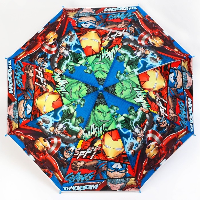 Зонт детский, Мстители, 8 спиц, d=86 см Зонт детский, Мстители, 8 спиц, d=86 см
