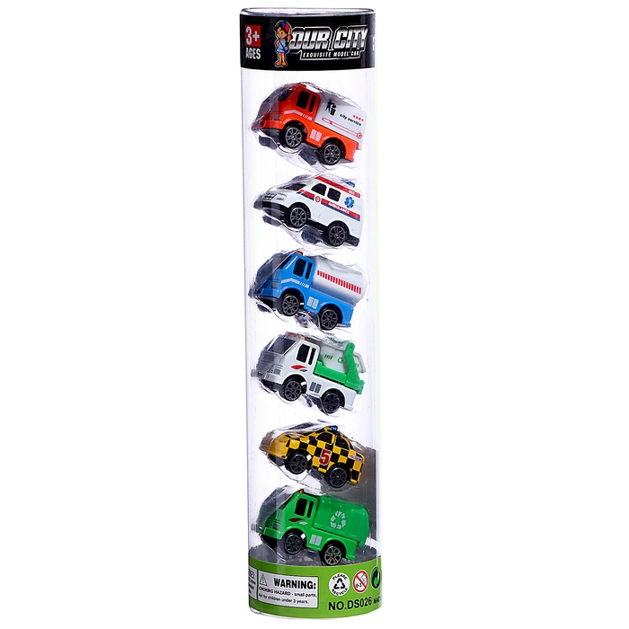 Набор металлических машинок &laquo;Мини&raquo;, 6 штук, цвет МИКС