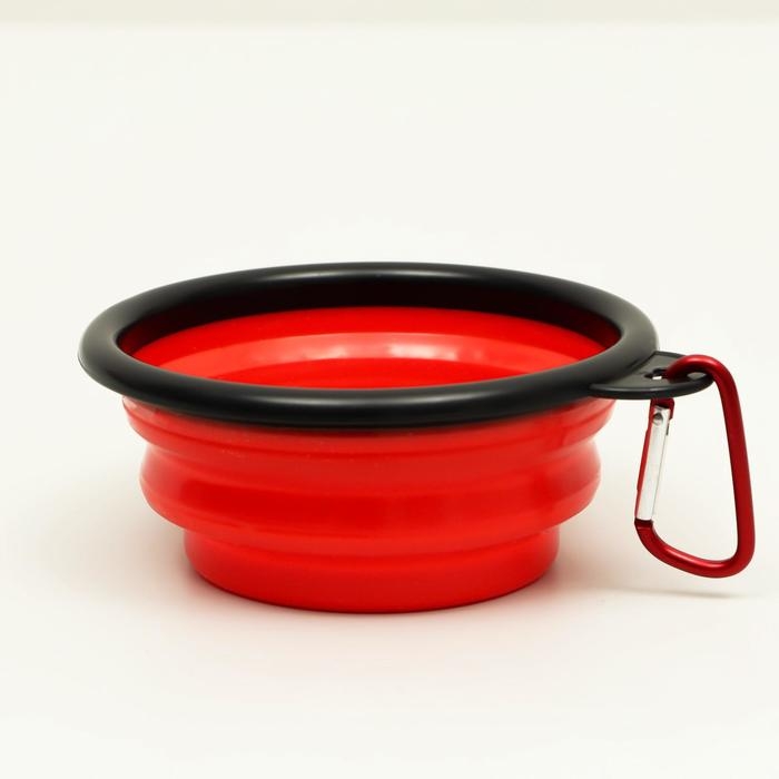 Миска силиконовая, складная, 250 мл, 11 см, красная Миска силиконовая, складная, 250 мл, 11 см, красная