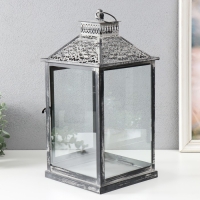 Подсвечник металл фонарь "Кружевные узоры" набор 2 шт 14х14х27 см, 20х20х40 см Подсвечник металл фонарь "Кружевные узоры" набор 2 шт 14х14х27 см, 20х20х40 см