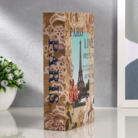 Сейф-книга дерево "Весна в Париже" кожзам 21х13х5 см