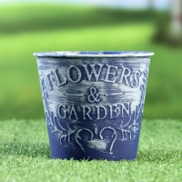 Кашпо "Ведерко Генри" синий, 10х10х10см Кашпо "Ведерко Генри" синий, 10х10х10см