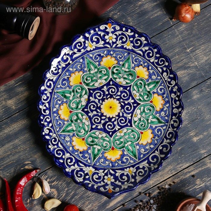 Ляган лодка Риштанская Керамика 32см Ляган лодка Риштанская Керамика 32см