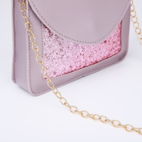 Сумка на ремешке с цепочкой, 19х5х15см, цвет сиреневый Сумка на ремешке с цепочкой, 19х5х15см, цвет сиреневый