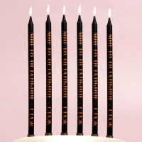 Свечи для торта &laquo;Мне 18 - остальное стаж&raquo;, 6 шт., 14 х 0,5 см