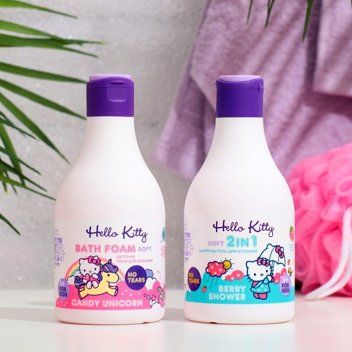 Подарочный набор косметики Hello Kitty Подарочный набор косметики Hello Kitty "Strawberry Unicorn Dreams", 2*250 мл