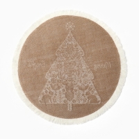 Новый год. Салфетка &laquo;Merry bright&raquo; цв.белый, 37*37 см