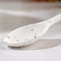 Ложка гарнирная Доляна &laquo;Гранит&raquo;, силикон, 20,5&times;4,5 см, цвет белый