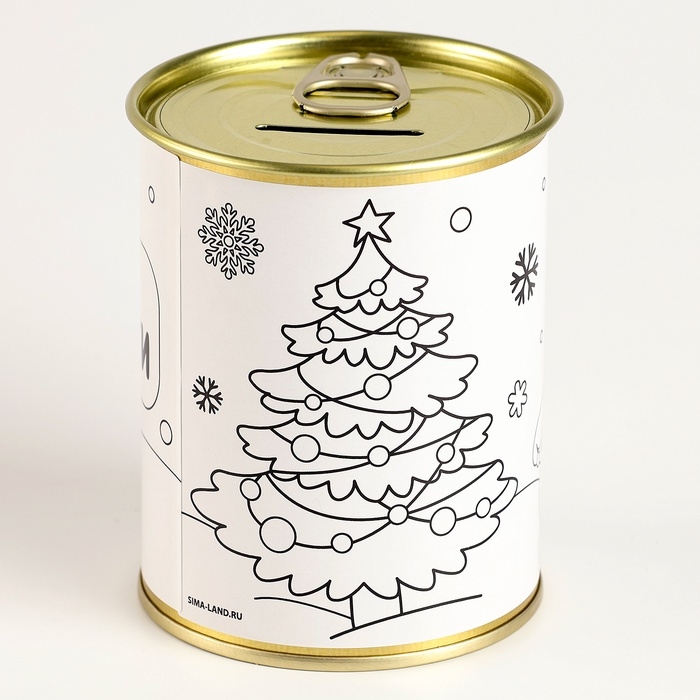 Копилка - раскраска на новый год «Снеговик с монетками», набор для творчества Копилка - раскраска на новый год «Снеговик с монетками», набор для творчества