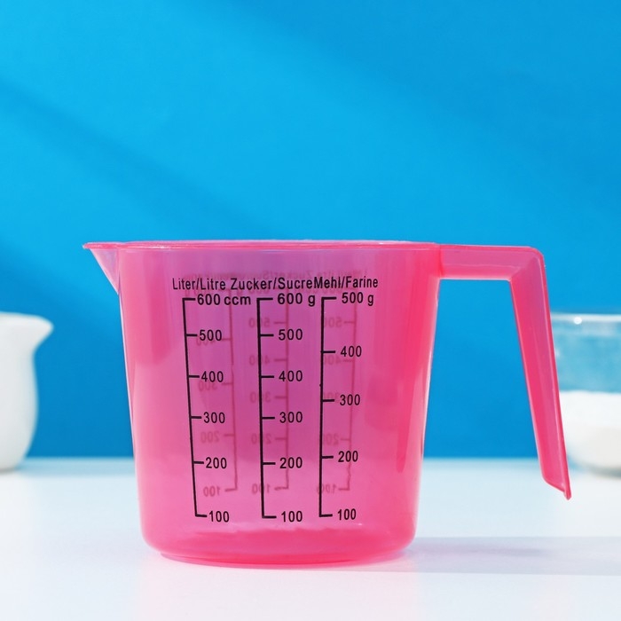 Стакан мерный, 600 мл, цвет МИКС Стакан мерный, 600 мл, цвет МИКС