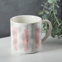 Кружка керамическая &laquo;Нежость&raquo;, 350 мл, цвет белый