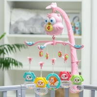 Мобиль музыкальный на кроватку &laquo;Совушка&raquo;, проектор, пульт, цвет и виды МИКС