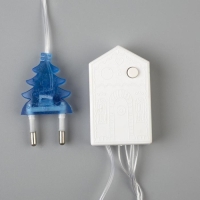 Гирлянда &laquo;Нить&raquo; 10 м с насадками &laquo;Игла&raquo;, IP20, прозрачная нить, 100 LED, свечение синее, 8 режимов, 220 В