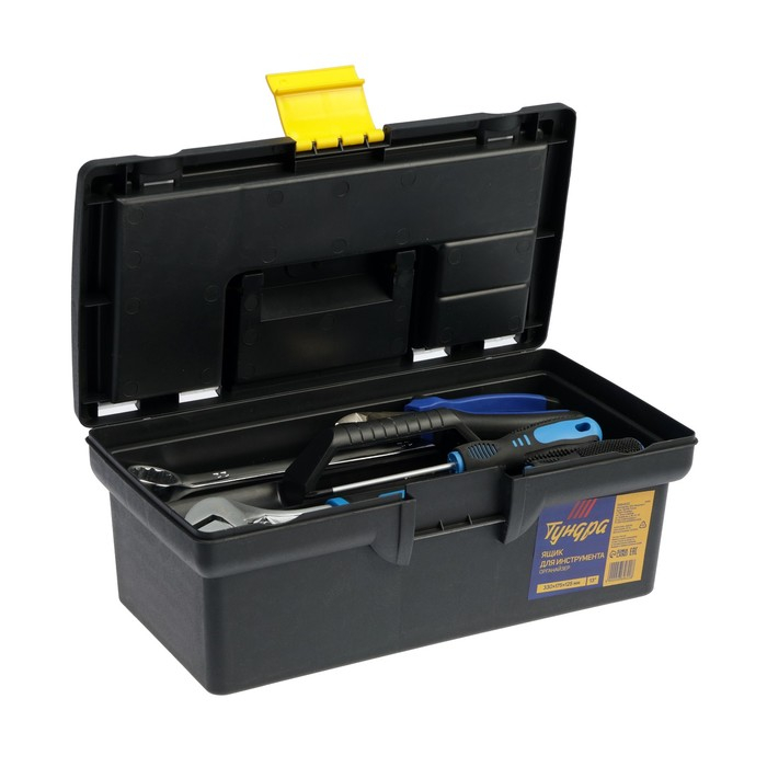 Ящик для инструмента ТУНДРА, 13", 330 х 175 х 125 мм, пластиковый, органайзер