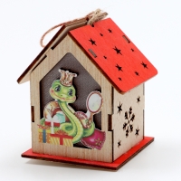 Декор с подсветкой «Дом с подарками», 6,5 × 6,5 × 8,5 см Декор с подсветкой «Дом с подарками», 6,5 × 6,5 × 8,5 см