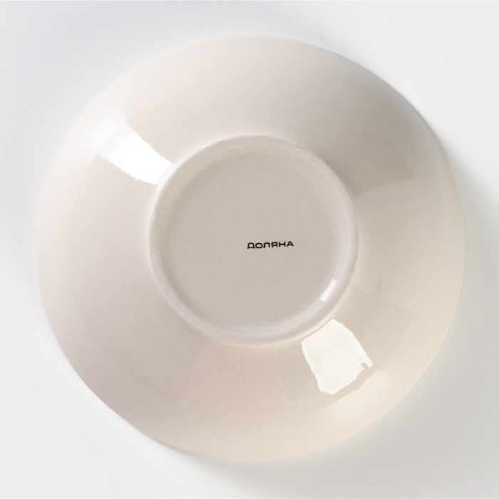 Тарелка керамическая глубокая Доляна &laquo;Подсолнух&raquo;, 540 мл, d=18 см, цвет зелёный