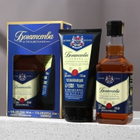 Новогодний подарочный набор косметики &laquo;Богатства!&raquo;, гель для душа во флаконе виски 250 мл и гель для бритья 110 мл, Новый Год