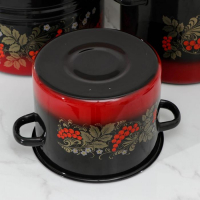 Набор кастрюль &laquo;Рябинка&raquo;, 3 предмета: 3.5 л, 5.5 л, 8 л, индукция