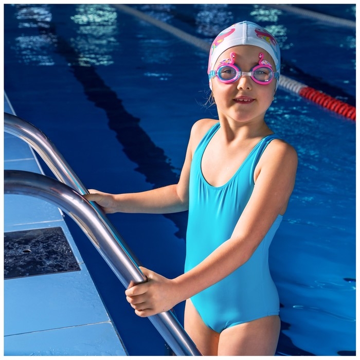 Очки для плавания детские ONLITOP &laquo;Фламинго&raquo;, беруши, цвета МИКС