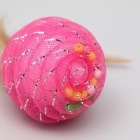 Шар-погремушка "Праздничный" с перьями, 4,5 см, микс цветов Шар-погремушка "Праздничный" с перьями, 4,5 см, микс цветов