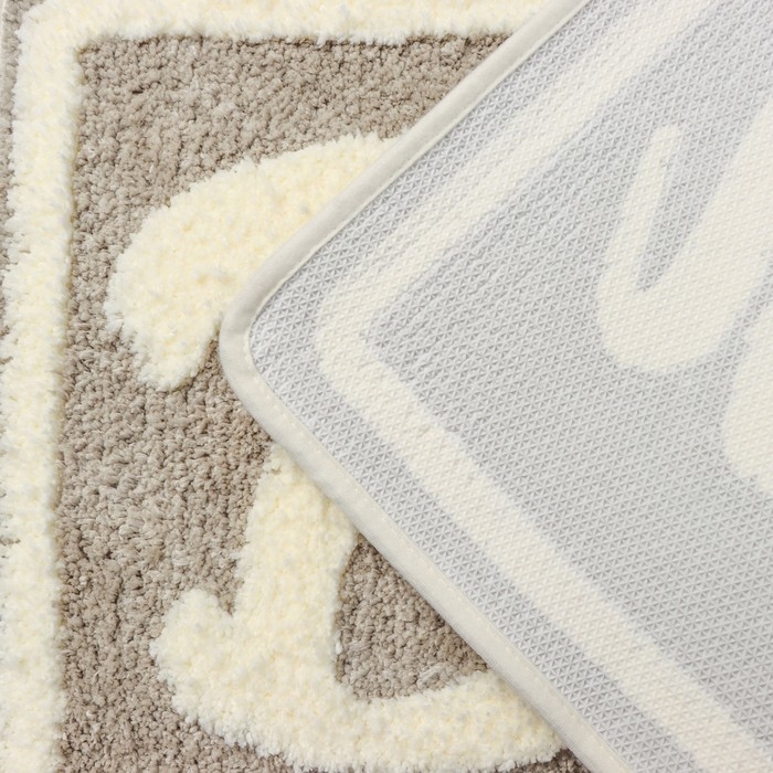 Коврик для ванной и туалета SAVANNA &laquo;Bath&raquo;, 50&times;80 см, цвет бежевый