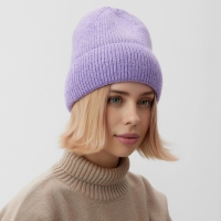 Шапка женская MINAKU, цвет фиолетовый, р-р 56-58 Шапка женская MINAKU, цвет фиолетовый, р-р 56-58