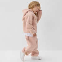 Толстовка (худи) детская MINAKU: Exclusive print, цвет пудровый, Oversize рост 104 см