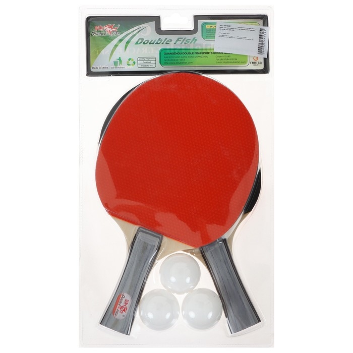 Набор для настольного тенниса Double Fish 2 ракетки и 3 мяча (301) Набор для настольного тенниса Double Fish 2 ракетки и 3 мяча (301)