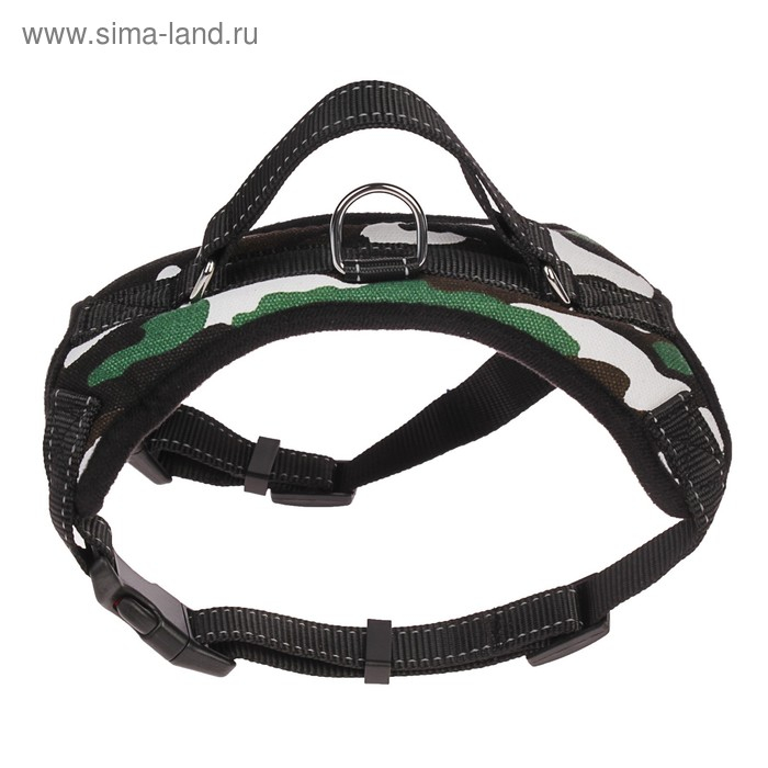 Шлейка К7 мягкая светоотражающая, размер М, ОГ 52-66 см, вес 9,5-17,5 кг, хаки