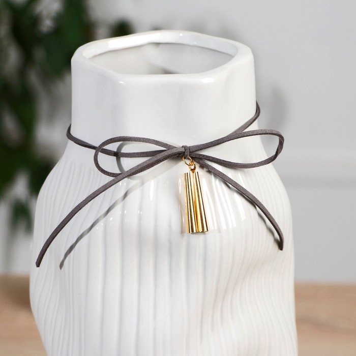 Ваза керамика настольная "Блез" форма, 32 см, белый