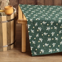 Простыня для бани "Новогодние шары" 150х180 см, хлопок, ваф. полотно Простыня для бани "Новогодние шары" 150х180 см, хлопок, ваф. полотно