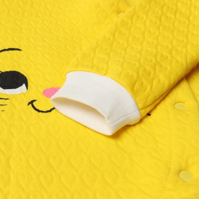 Комбинезон детский, цвет жёлтый, рост 80 см