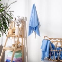 Полотенце махровое двухстороннее Этель "Комфорт" 50х90 см, цвет голубой,100% хлопок, 240 гр/м2 Полотенце махровое двухстороннее Этель "Комфорт" 50х90 см, цвет голубой,100% хлопок, 240 гр/м2