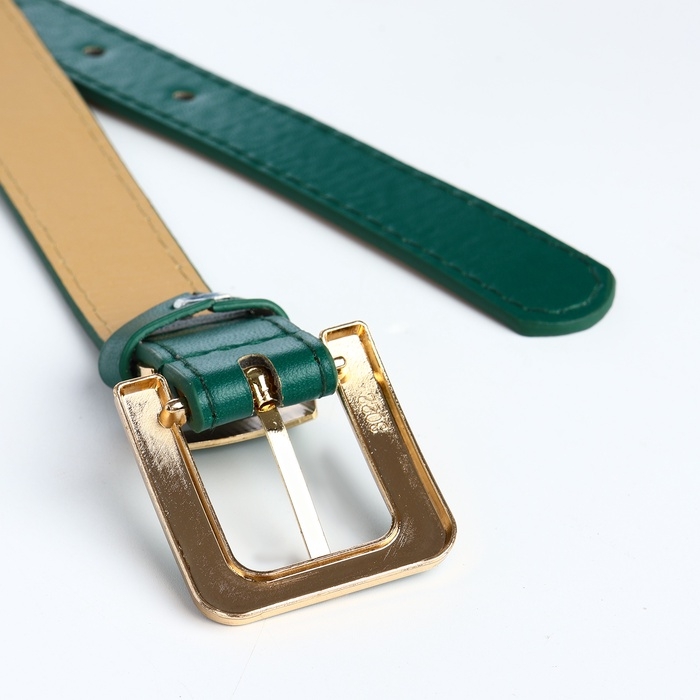 Ремень женский, ширина 2,3 см, пряжка металл, цвет зелёный Ремень женский, ширина 2,3 см, пряжка металл, цвет зелёный