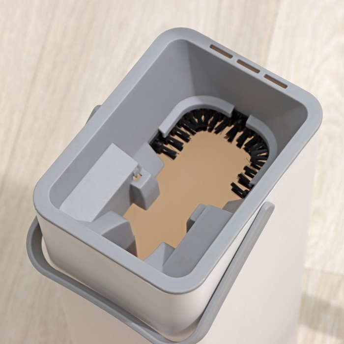 Швабра с отжимом и ведром Raccoon &laquo;Компакт&raquo;: ведро 17&times;12,5&times;34 см, 5,5 л, швабра с насадкой ПВА 28&times;4,5&times;121 см