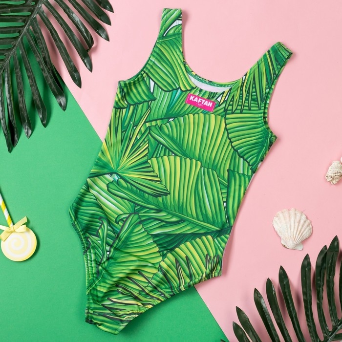 Купальник KAFTAN Купальник KAFTAN "Tropical", рост 122-128 (34), зелёный