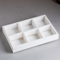 Кашпо деревянное 28×19×5 см "Six, 6 ячеек", белый Дарим Красиво Кашпо деревянное 28×19×5 см "Six, 6 ячеек", белый Дарим Красиво