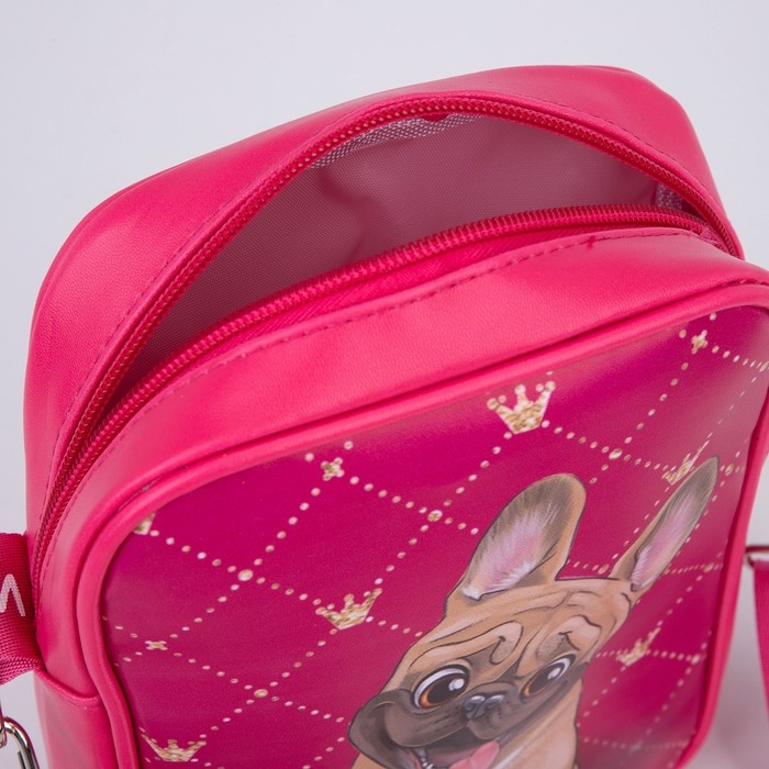 Сумка на ремешке детская для девочки &laquo;Собачка&raquo;,15&times;5&times;21