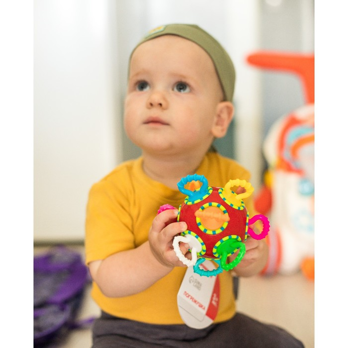 Развивающая игрушка - погремушка, «Шар - трещотка», погремушка, цвет МИКС, Крошка Я Развивающая игрушка - погремушка, «Шар - трещотка», погремушка, цвет МИКС, Крошка Я