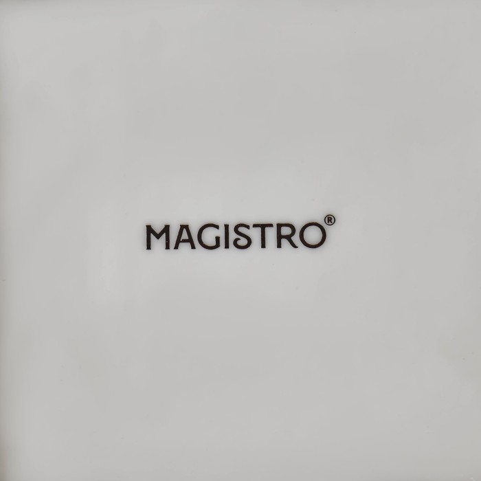 Салатник фарфоровый Magistro &laquo;Квадрат Бланш&raquo;, 0,38 л, d=12,5 см, цвет белый