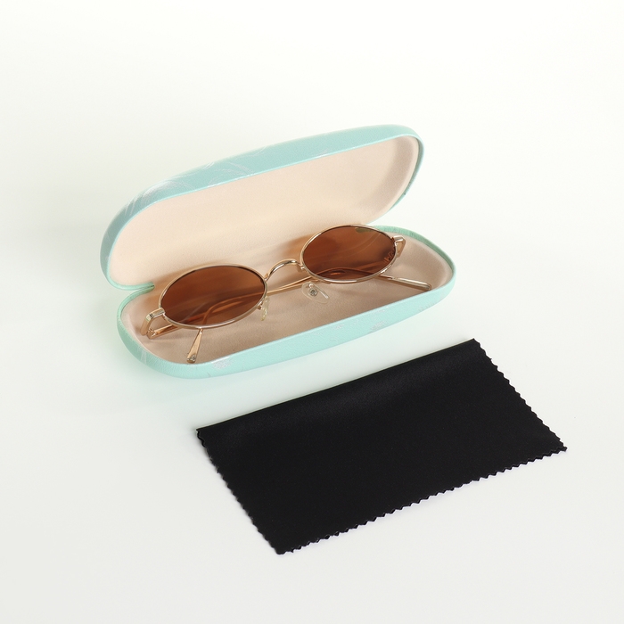 Футляр для очков на хлопушке, длина 16 см, цвет зелёный Футляр для очков на хлопушке, длина 16 см, цвет зелёный