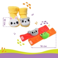 Подарочный набор &laquo;Погремушки на ручки и ножки: Теремок&raquo;, 6 шт, Крошка Я