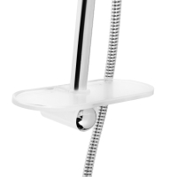 Набор для душа ZEIN H02, стойка с мыльницей и держателем, шланг 150 см, лейка 3 режима, хром Набор для душа ZEIN H02, стойка с мыльницей и держателем, шланг 150 см, лейка 3 режима, хром