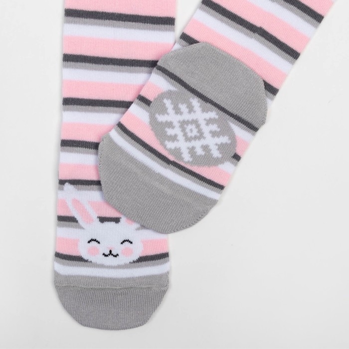 Колготки детские KAFTAN Колготки детские KAFTAN "Заяц" 116-122 см, серый/розовый