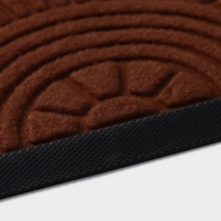 Коврик придверный полукруглый Доляна Welcome арки, 40&times;60 см, с окантовкой, цвет коричневый