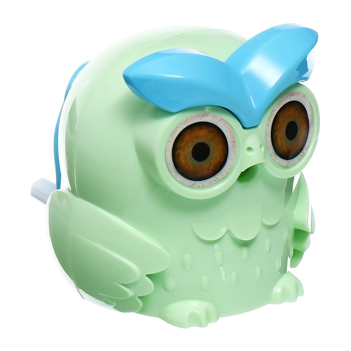 Точилка механическая с контейнером Сова Светло-зеленая Точилка механическая с контейнером Сова Светло-зеленая