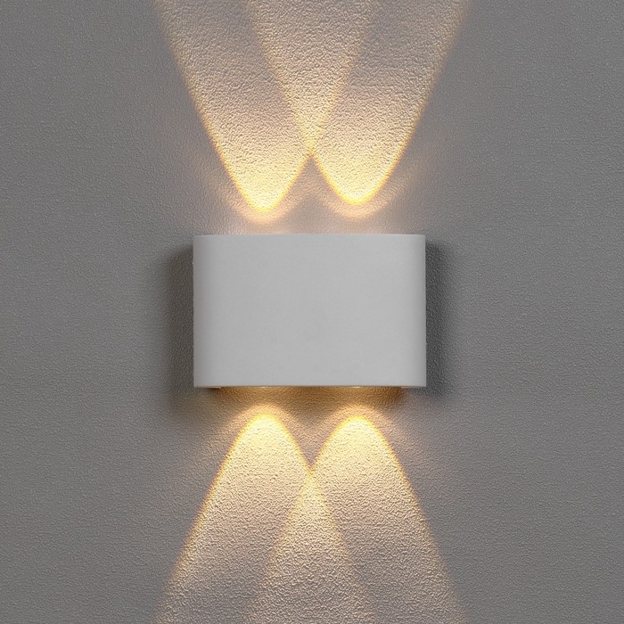 Светильник фасадный «Полусфера», FSD-073, 4 Вт, 3000К, 2 луча, IP65, 220 В, пластик, белый 1008420 Светильник фасадный «Полусфера», FSD-073, 4 Вт, 3000К, 2 луча, IP65, 220 В, пластик, белый 1008420