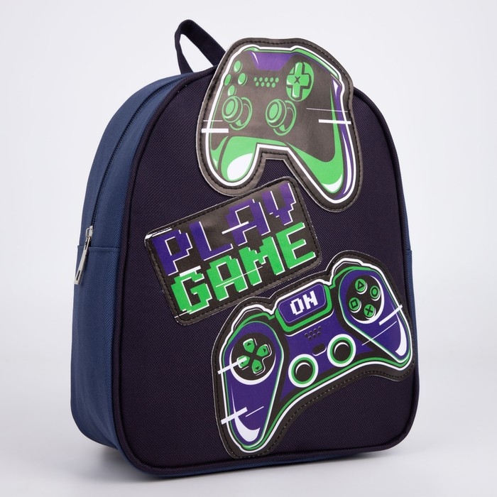 Рюкзак школьный текстильный «Джойстик», с нашивками, 27х23×10 см Рюкзак школьный текстильный «Джойстик», с нашивками, 27х23×10 см